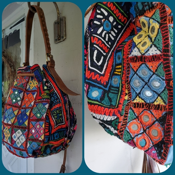 Artisan Boho Hippie Banjara patchwork bag handmade - Picture 9 of 16